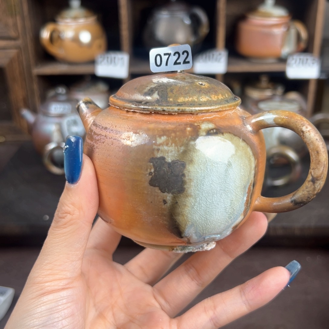 杯柴烧茶器中白窑宝壶