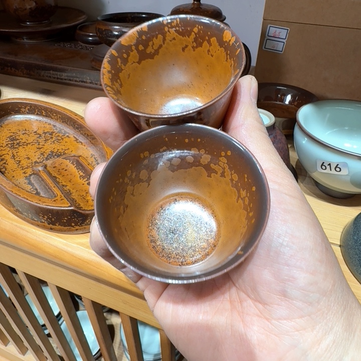 木首釉色单杯2只喜欢的可以拍