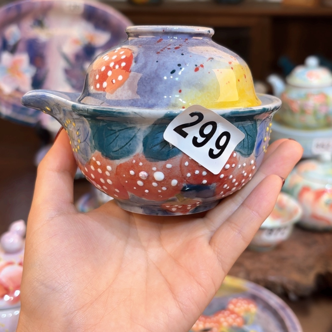 景德镇手绘高温釉下彩陶瓷茶具