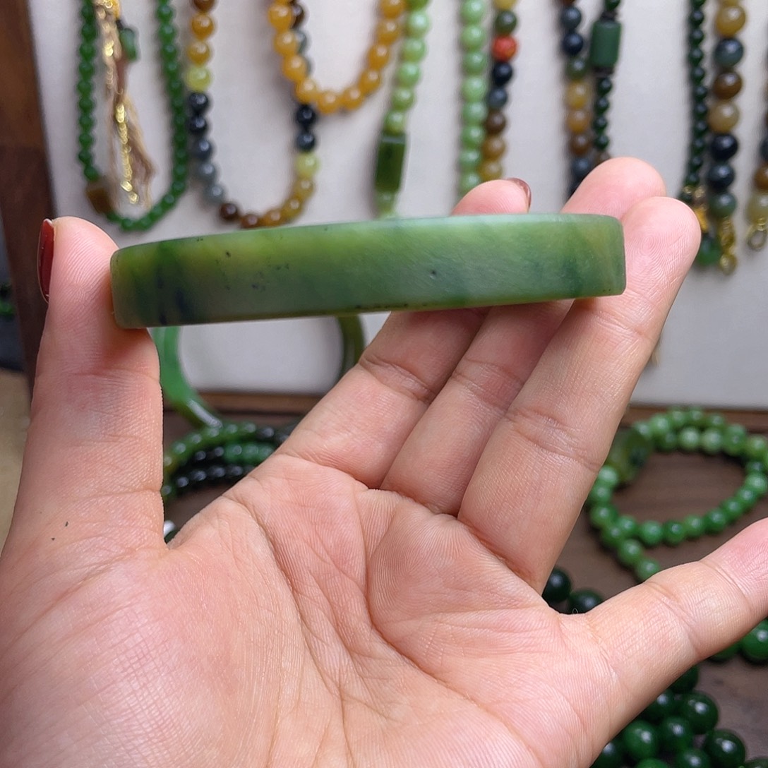 和田玉未镶嵌手链56