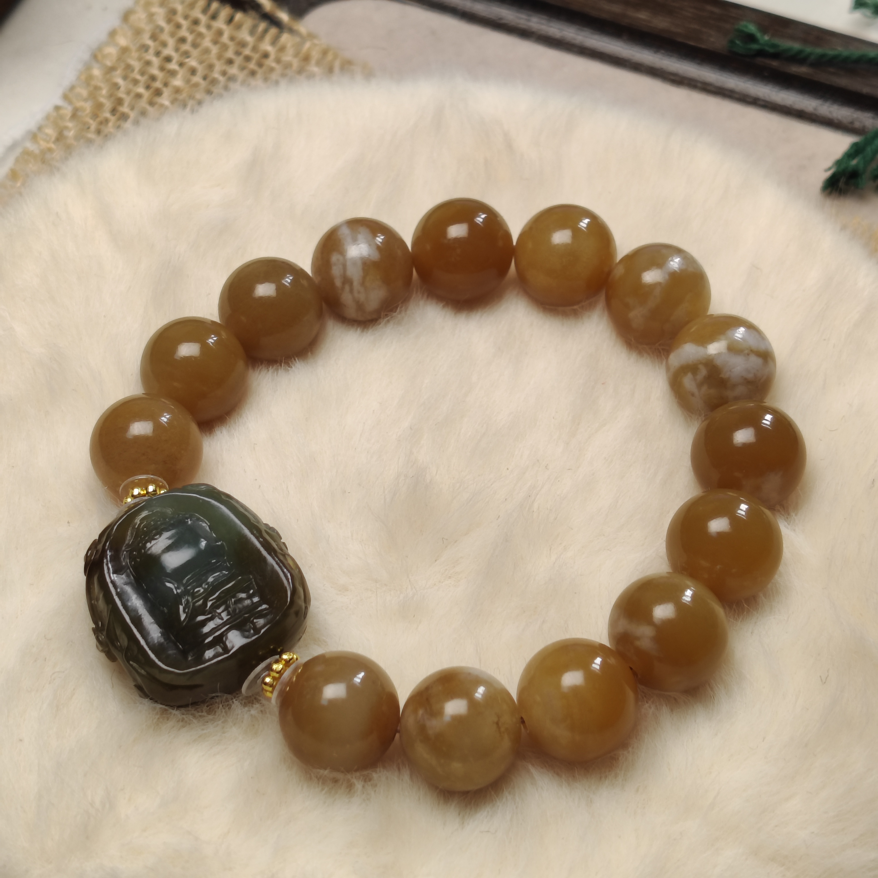 【牛扎糖道】和田玉手串