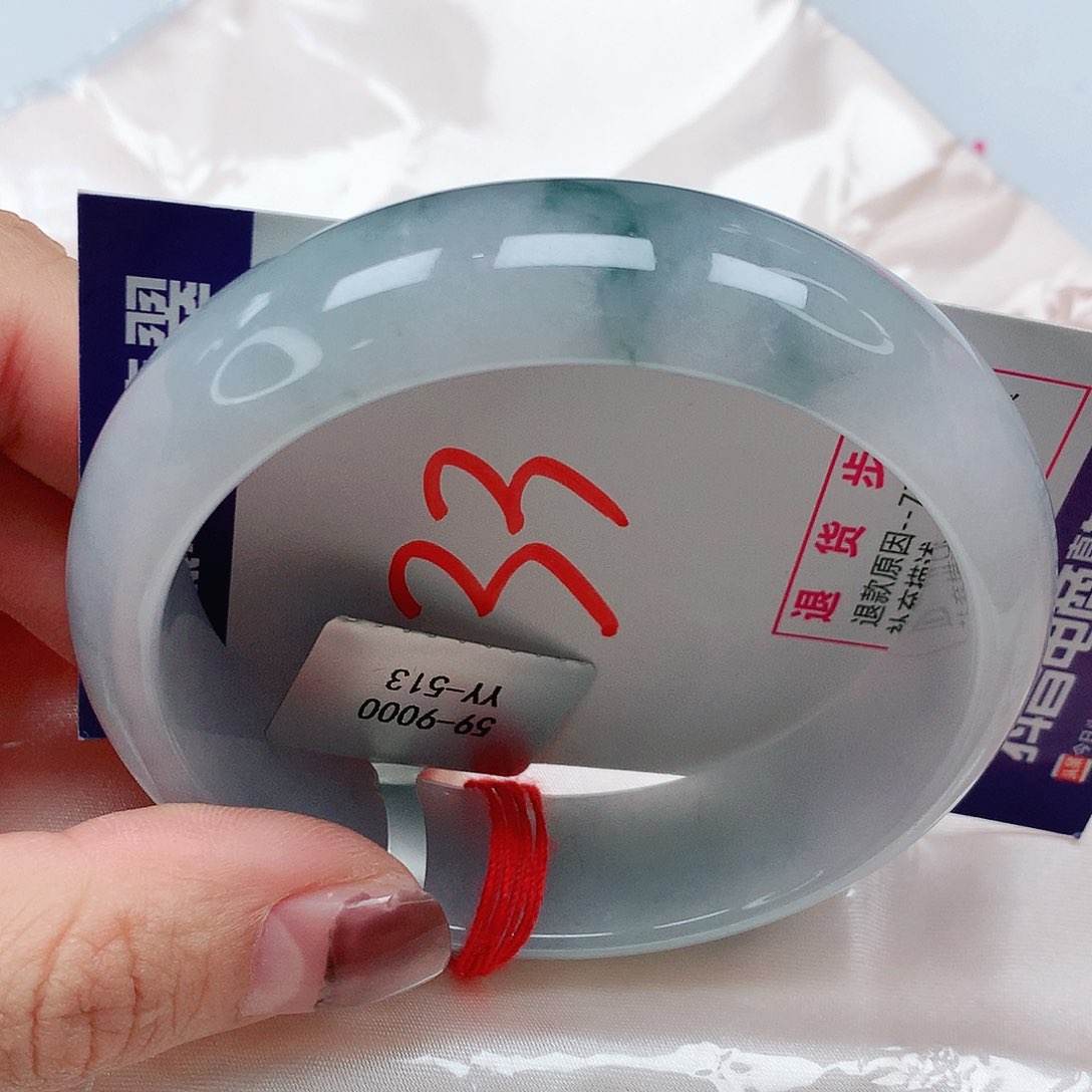 翡翠手镯未镶嵌59圈 缅甸天然翡翠A货