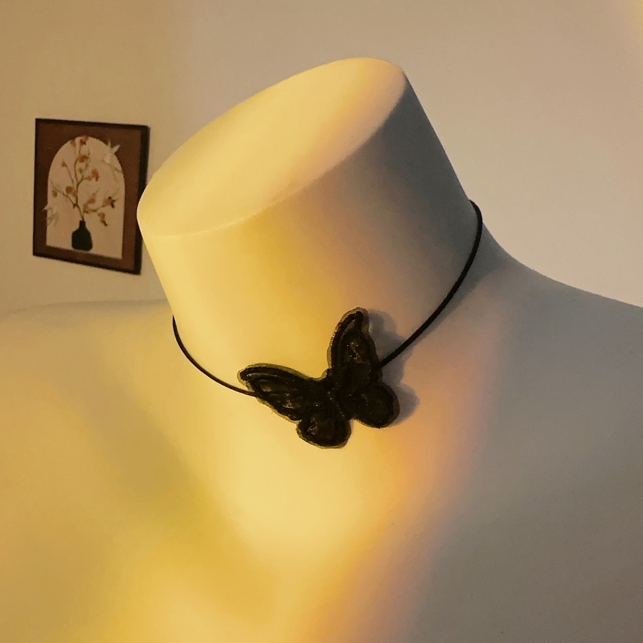 网红超仙锁骨链性感立体少女蝴蝶项圈颈圈轻奢高级潮配饰