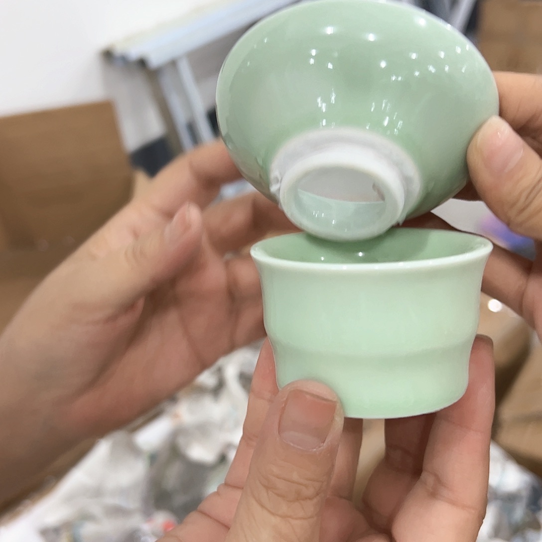 龙泉云间青瓷小米茶器