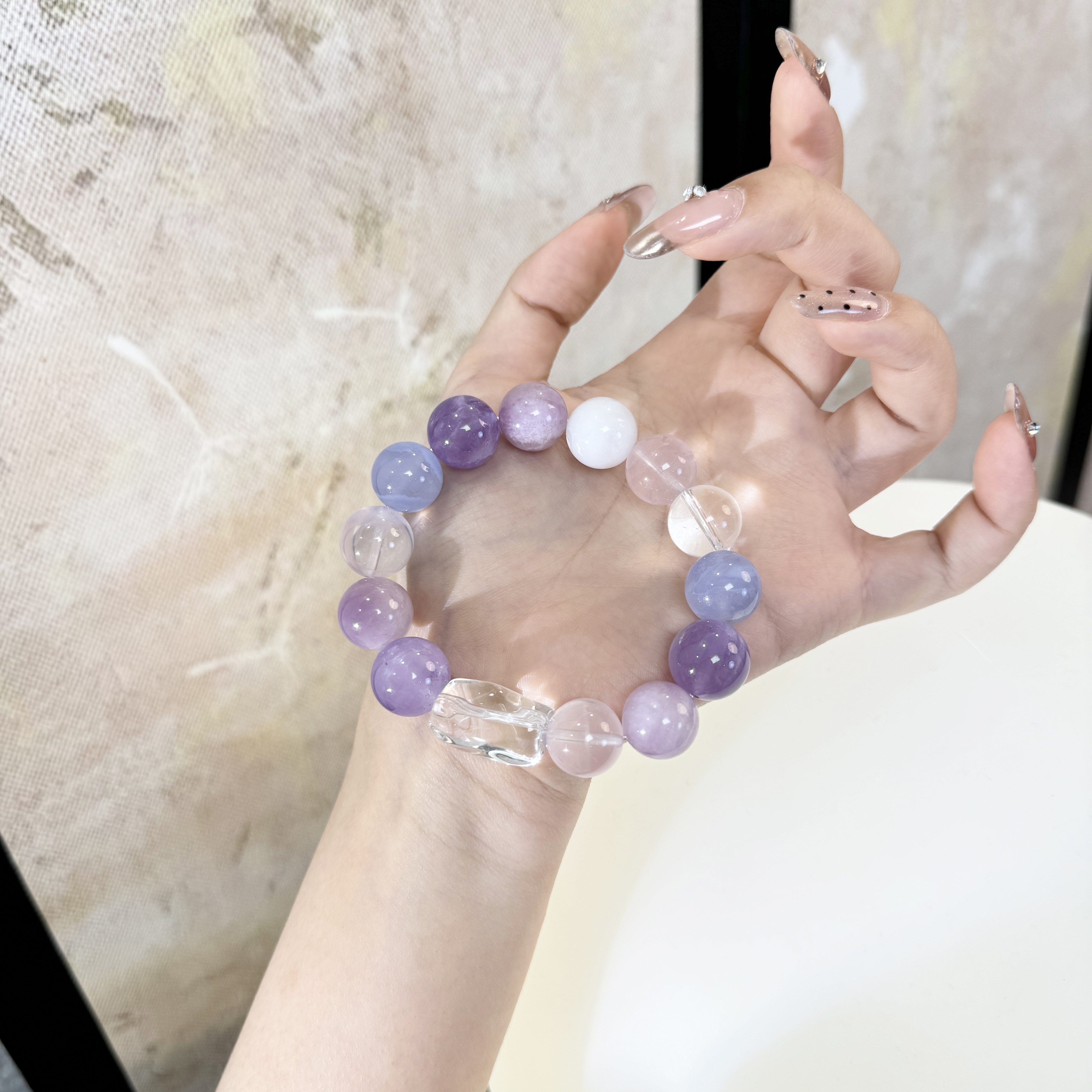 F*紫啵啵*天然水晶手串