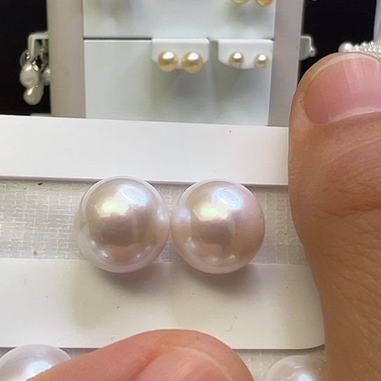 莱***子耳饰淡水珍珠未镶嵌定制
