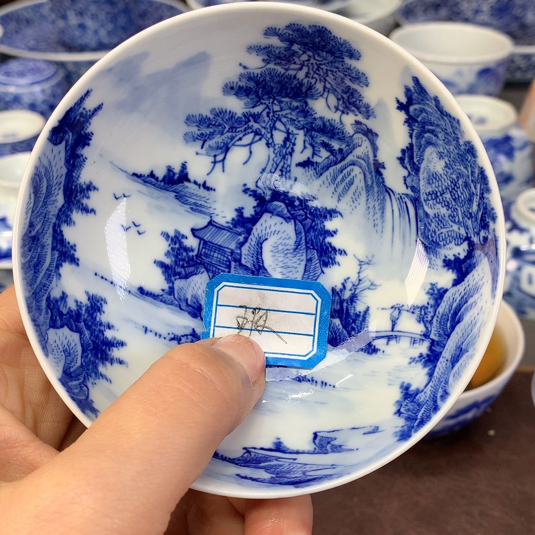 【闪购商品】瓷片名**道景德镇陶瓷主人杯