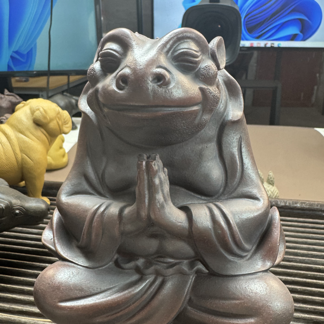 宜兴紫砂精品蟾仙茶宠摆件创意茶玩手工个性可养宠物功夫茶道茶具