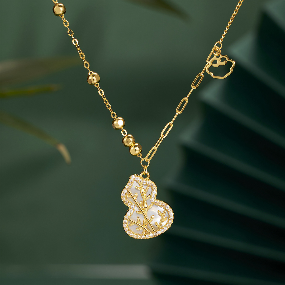 坠链均925银锆石 葫芦项链气质百搭锁骨链高级感颈链送女友礼物