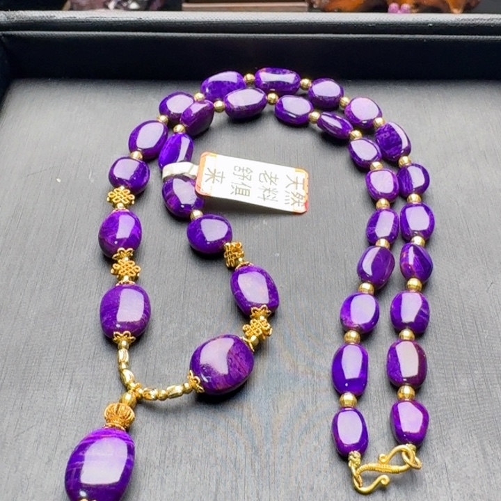 苏纪石（舒俱来）18K金镶嵌项链