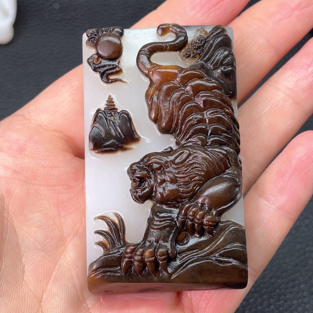 和田玉未镶嵌挂件