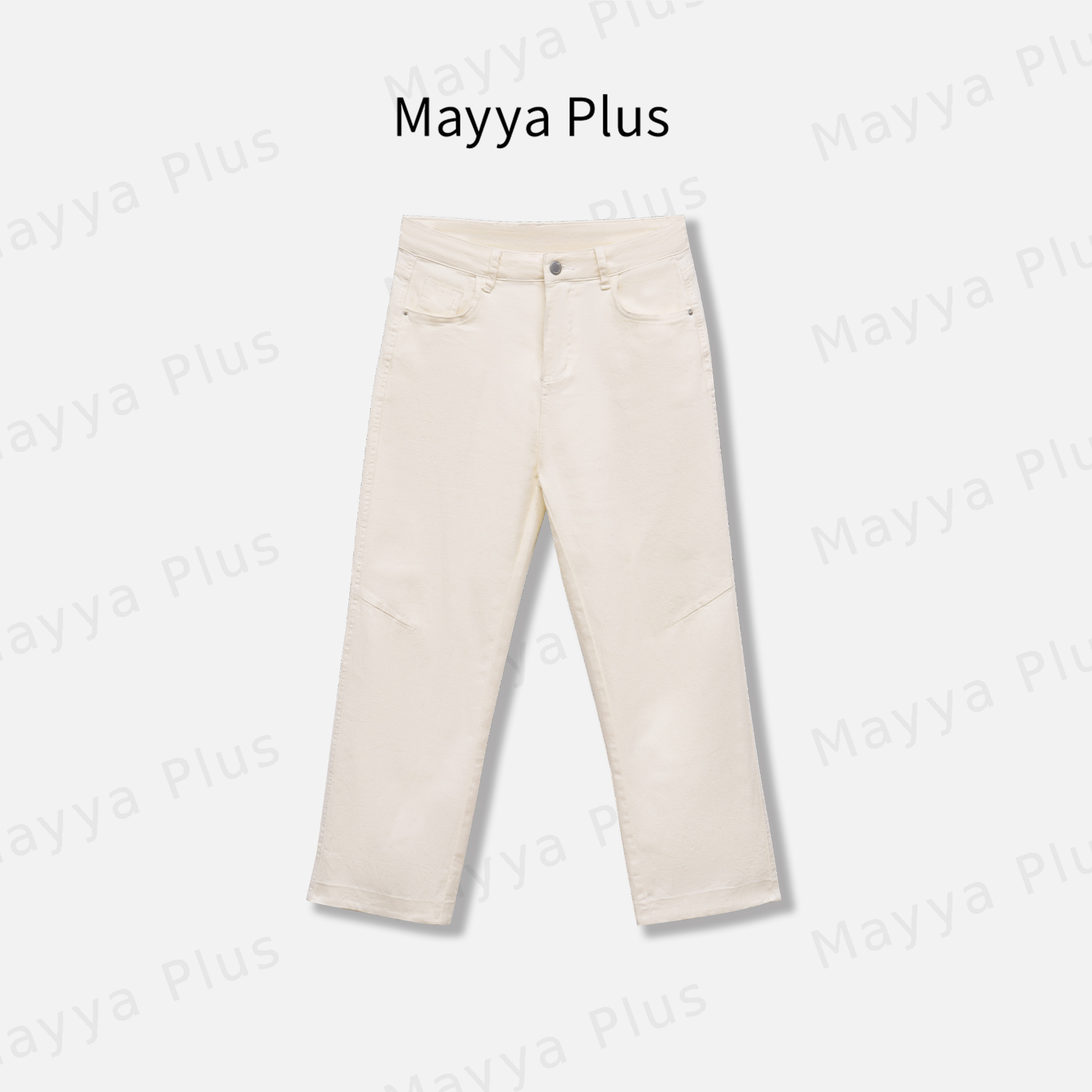 【盛夏牛仔】Mayya Plus麦芽定制轻奢气质显瘦欧若风牛仔裤32527255