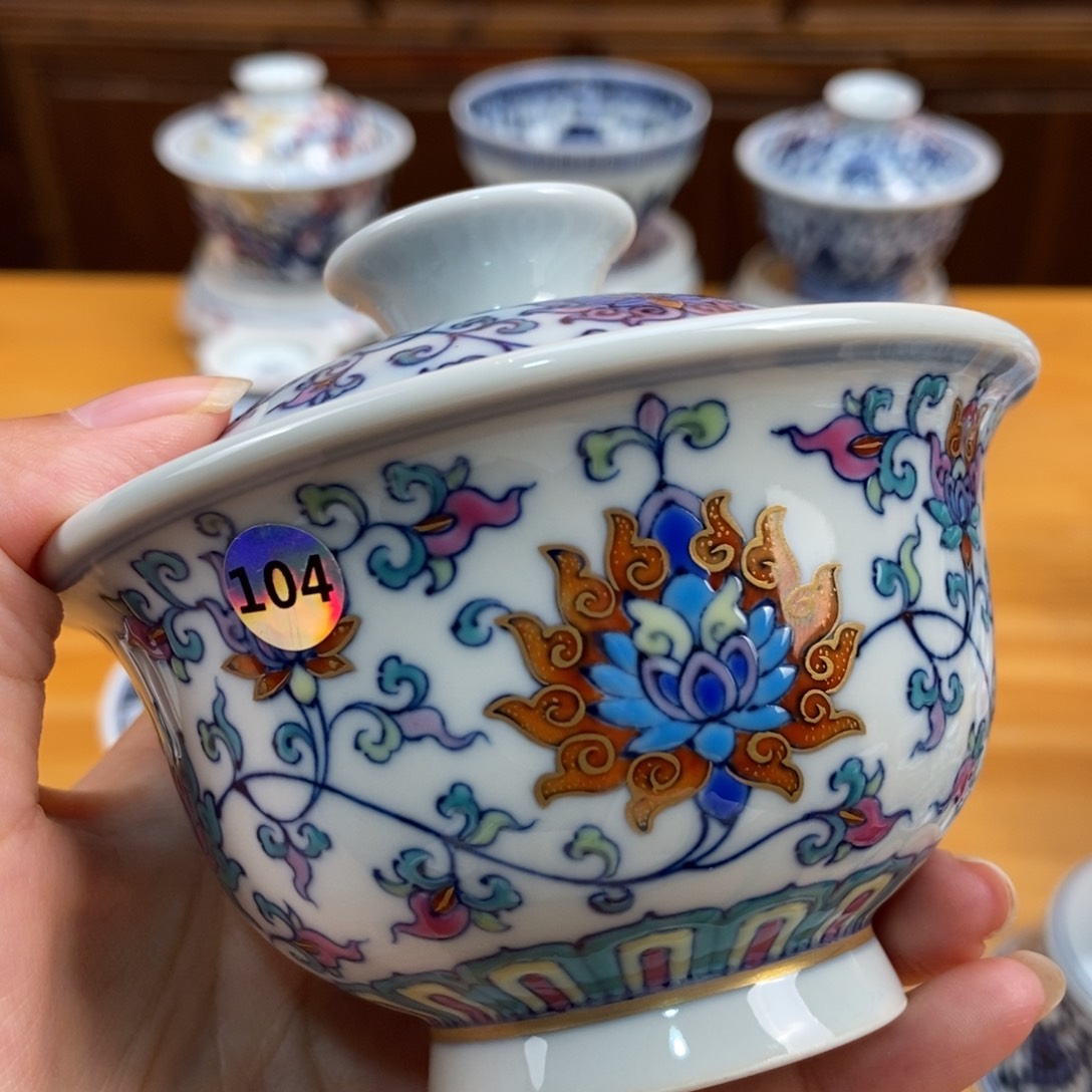 手绘现代茶具非古董
