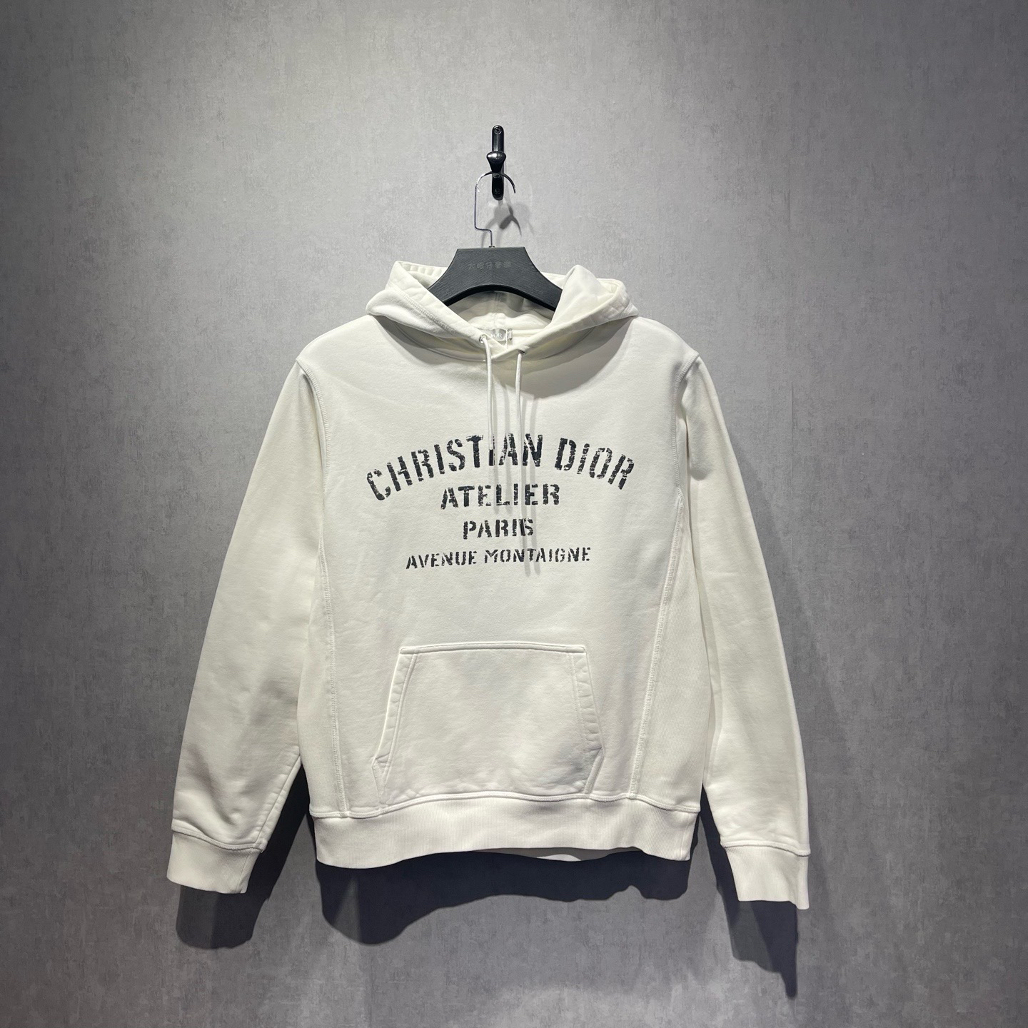 95新 DIOR/迪奥 logo印花连帽卫衣/L码/DY215143（98新）