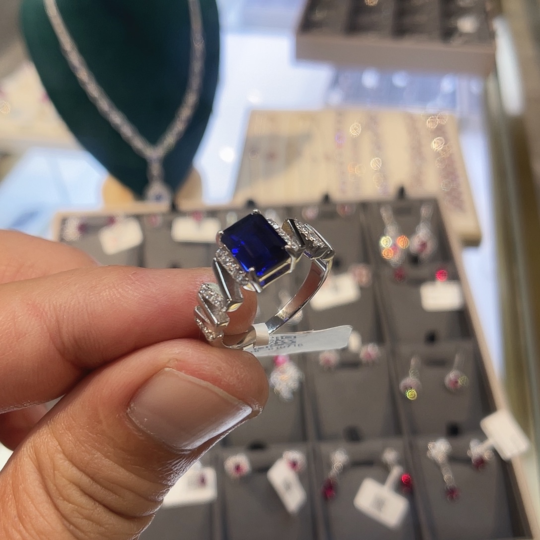 925银培育宝石实心s925银镶嵌