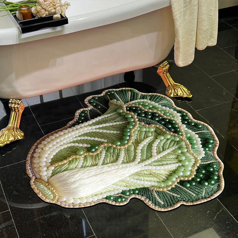 【低价同款】3D立体吸水垫入门翡翠白菜地垫浴室垫干垫家用卧室玄关