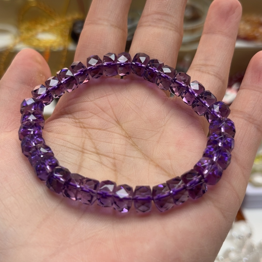 非金属车轮切面巴西紫8手串