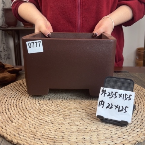 紫砂花盆紫玉金砂大号素面一颗印0777