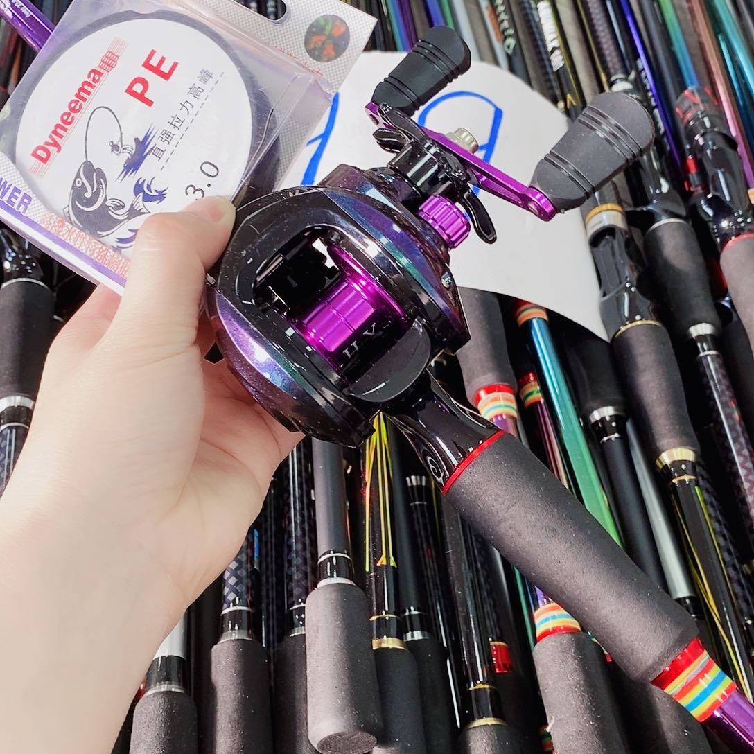 彩色电镀枪柄2.1米加右手彩色水滴轮➕一盘线