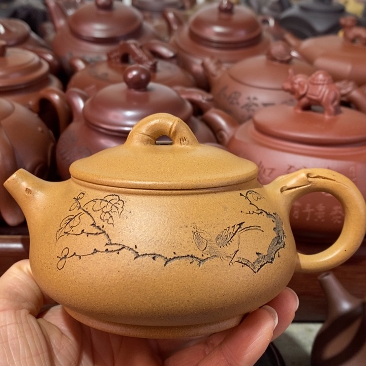 紫砂茶壶微瑕处理一把