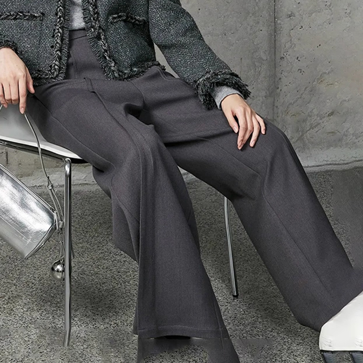 50296【H系列】阔腿西装休闲裤451K9682