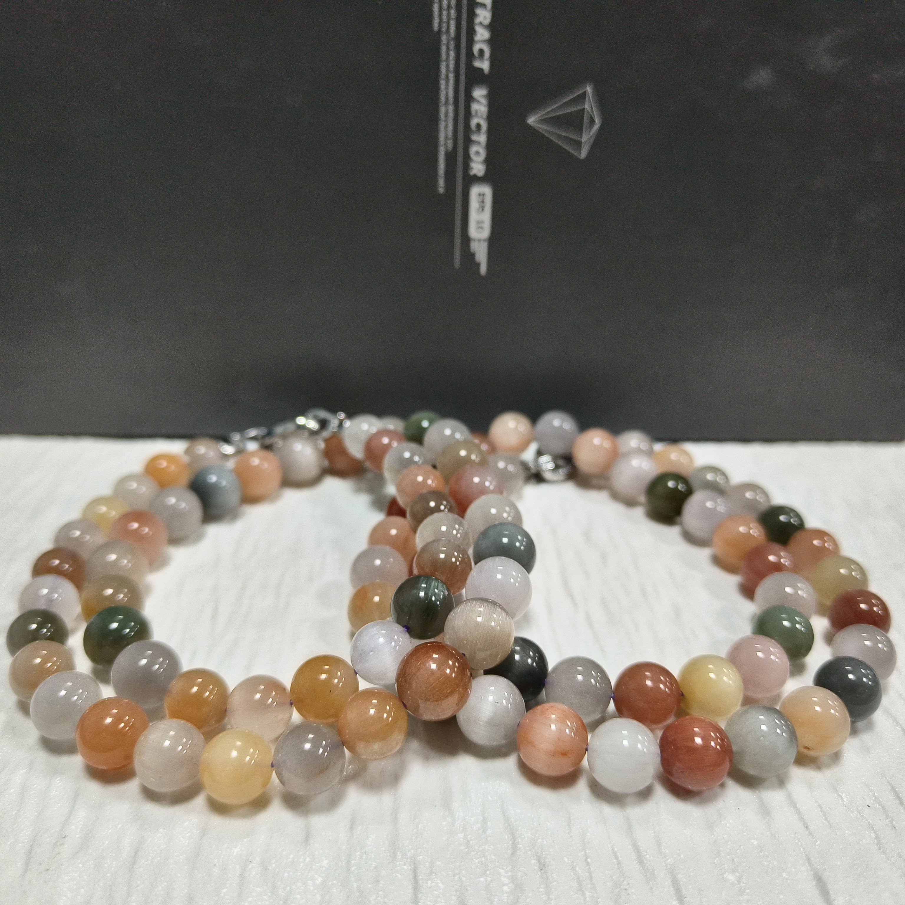 【村有晶品】天然兔毛项链 多样性发一件 约9-10mm 622ZBBR