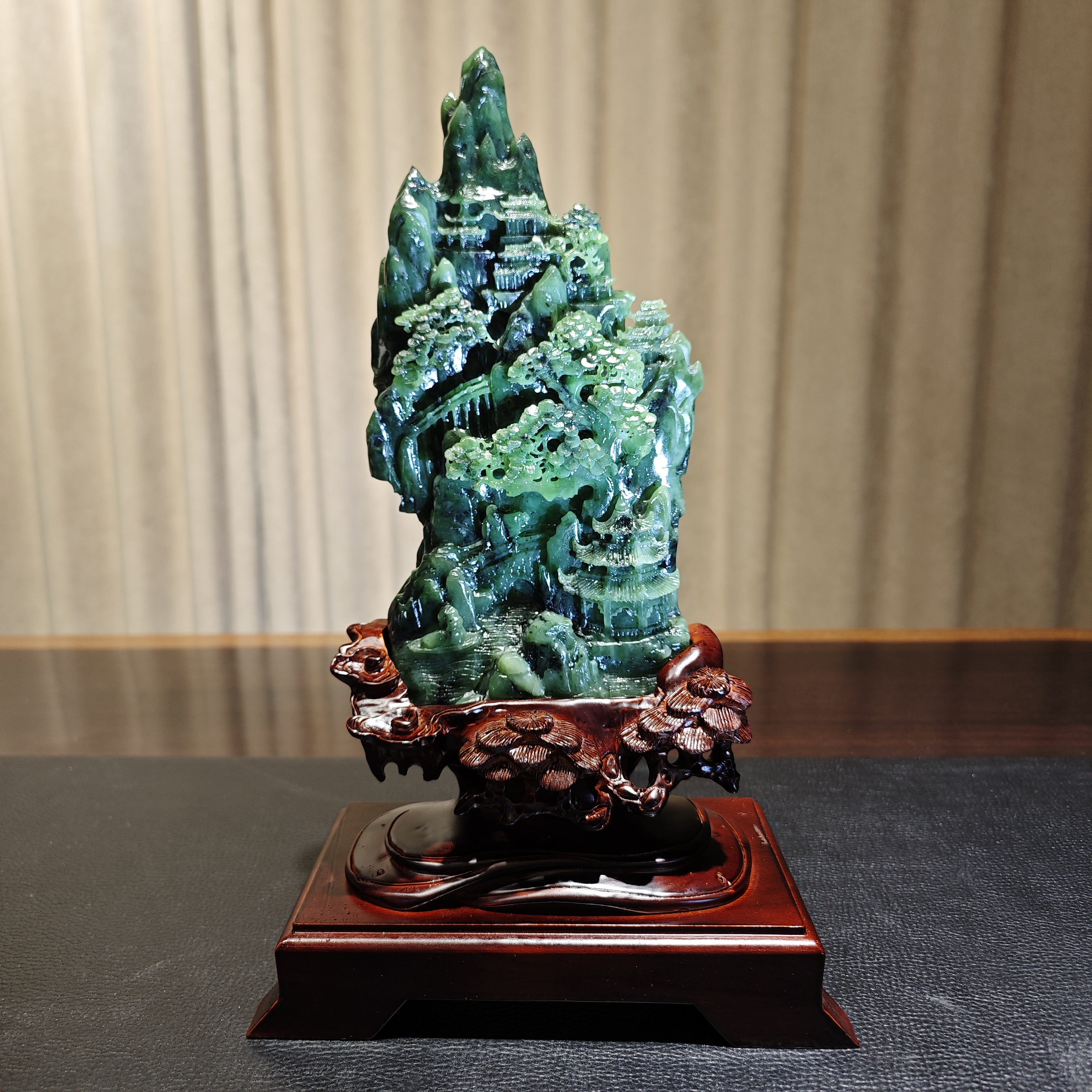 ZYJ2506140006【和田玉·碧玉】雕刻摆件