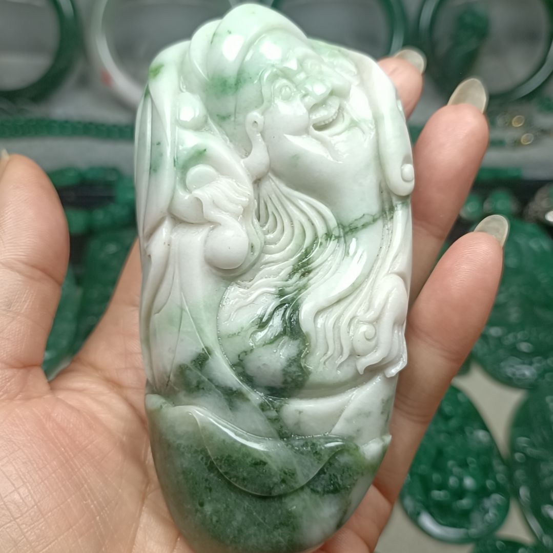 独山玉寿星把玩未镶嵌