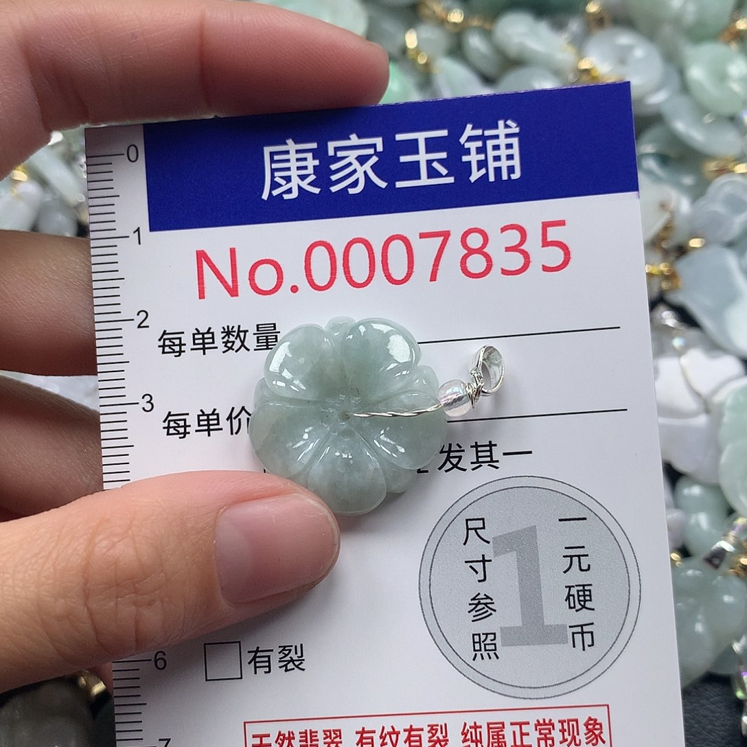 翡翠未镶嵌颈饰    