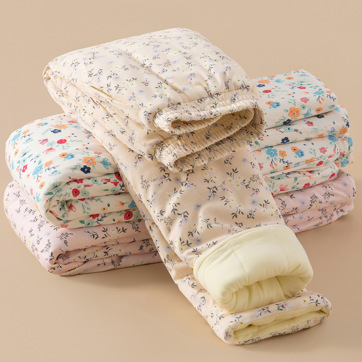 纯棉花棉裤女士夹棉防寒保暖裤子冬季针织贴身穿成人高腰棉服棉裤