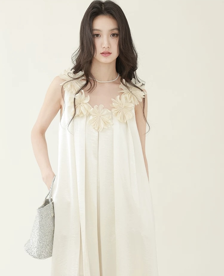 宝珠家韩系少女减龄极简清冷日系风气质长裙新款连衣裙（no退no换）