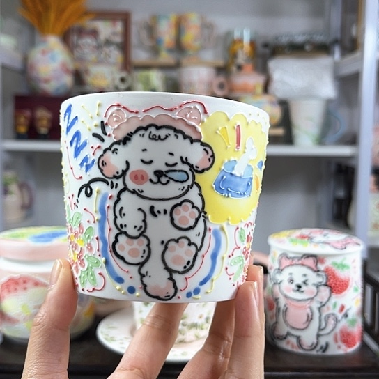 手绘高温釉下彩陶瓷