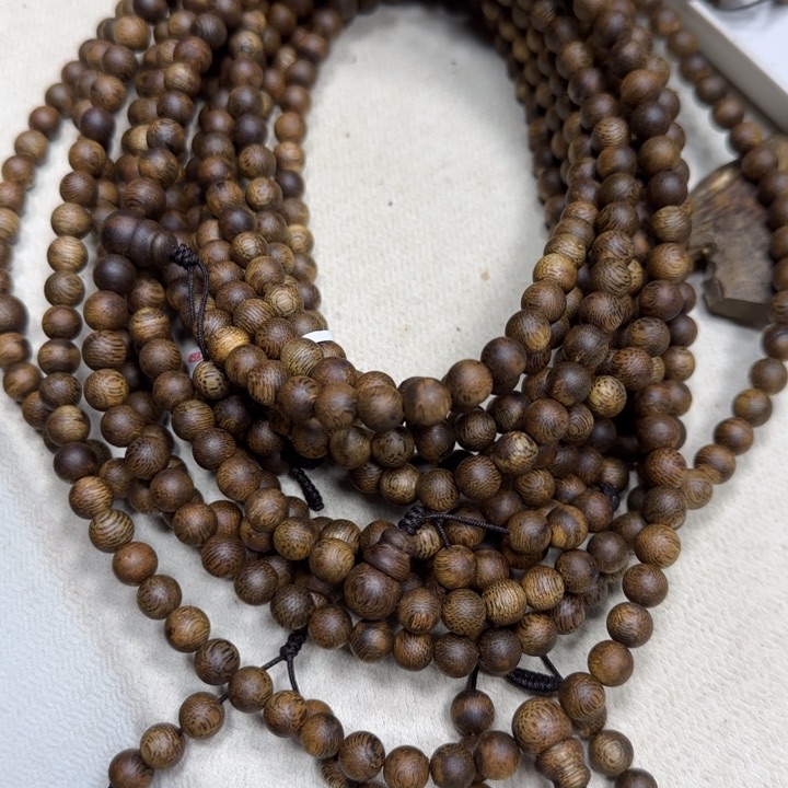 沉香手串奇楠沉香圆珠长串0.7-16g金沙叶多样性发一条