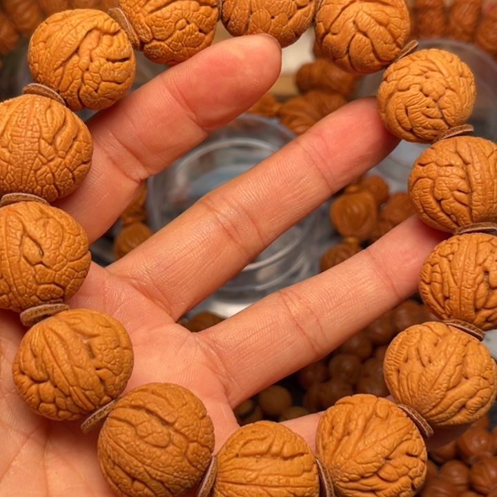 桃核手串龙纹桃核37