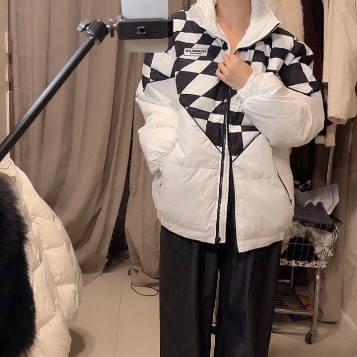 全新无暇120斤以内白色棉服