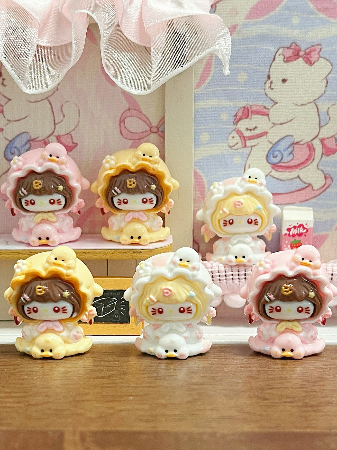 【萌星专属定制】高货幼稚园鸭鸭KT卡通创意树脂饰品奶油胶