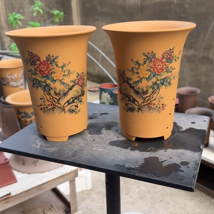 紫砂花盆  高度22口径17