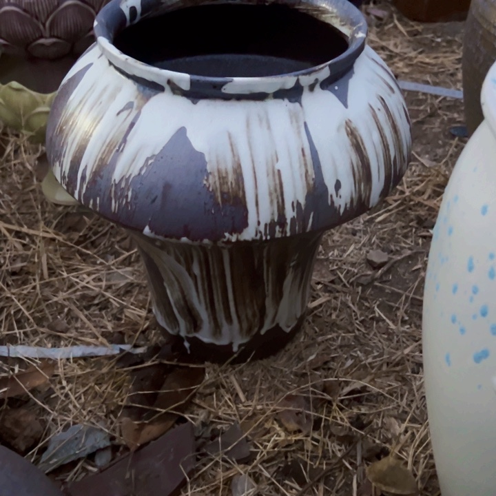 紫砂花盆高度35口21       