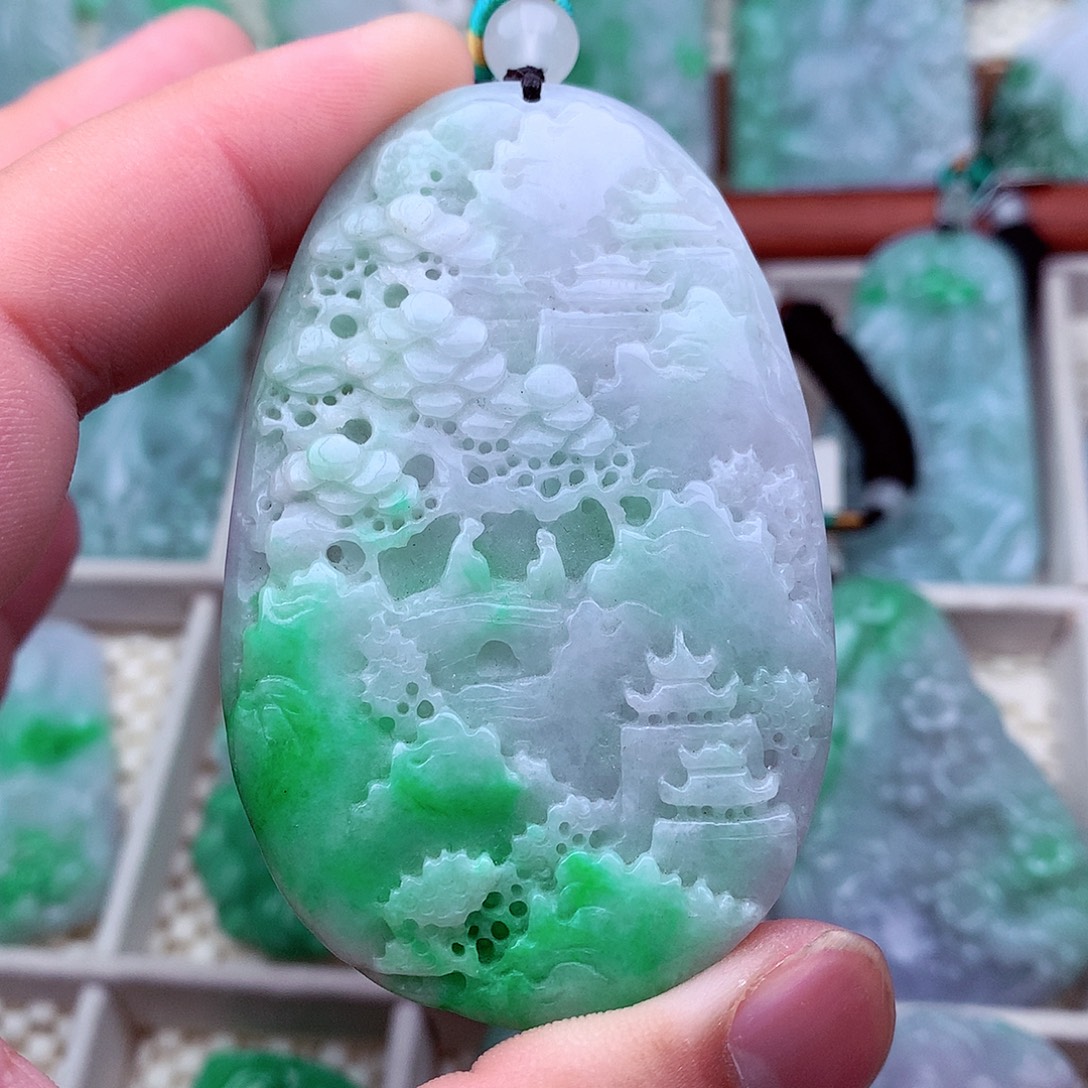 翡翠未镶嵌吊坠(不含链)