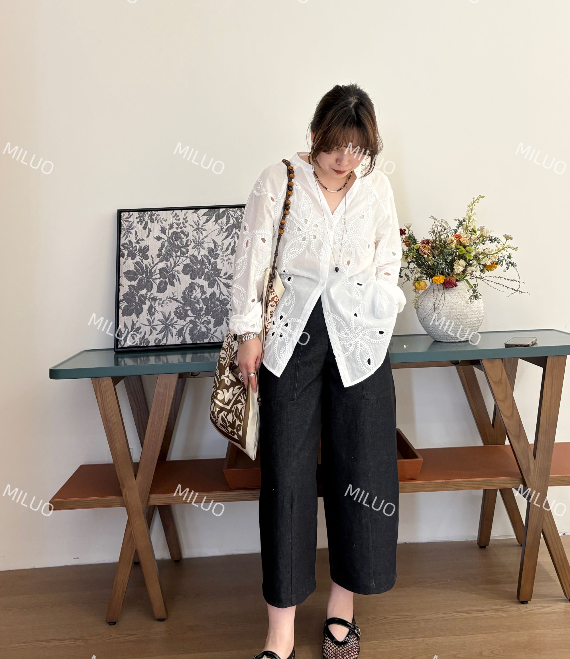 【哈尼家2】罗马假日 八分牛仔裤 遮胯显瘦夏日神裤K94