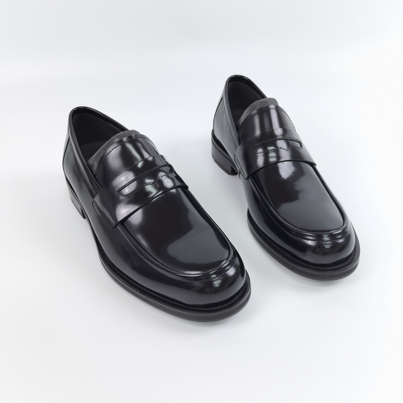 小牛皮固特异全皮底一脚蹬乐福商务正装皮鞋190291