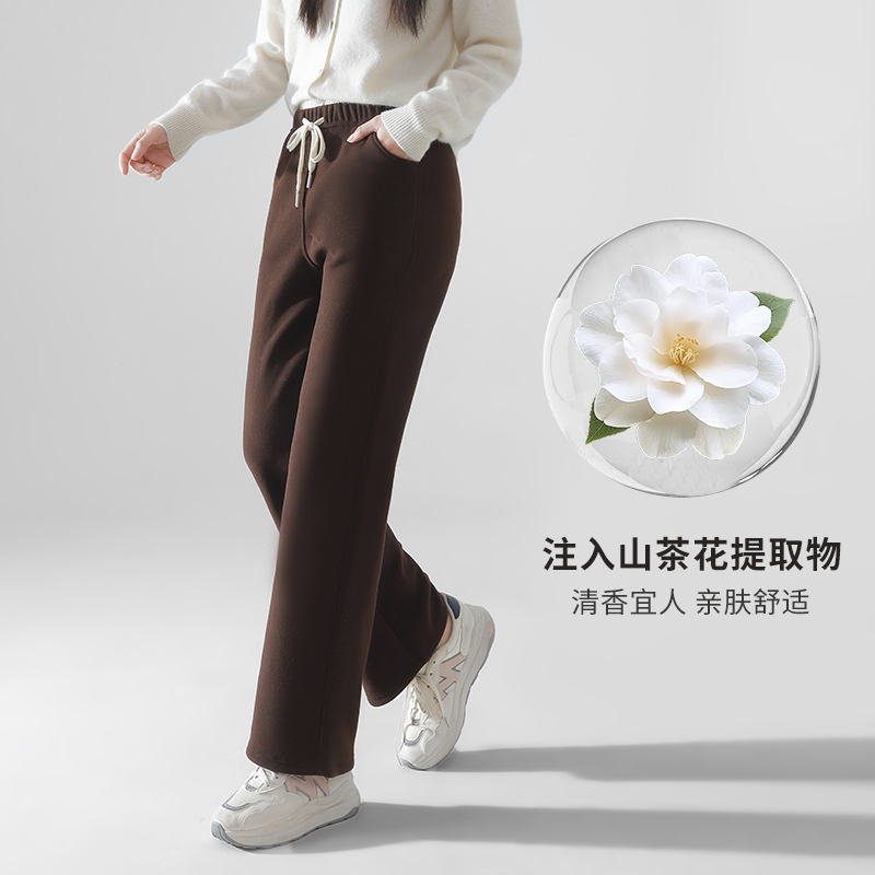 【运费险+礼袋包装 】内里全包边加绒！防寒保暖山茶花养肤裤1166