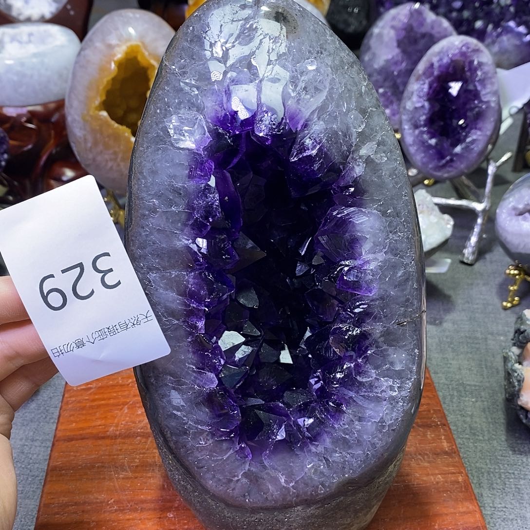 未镶嵌紫晶珠宝半成品