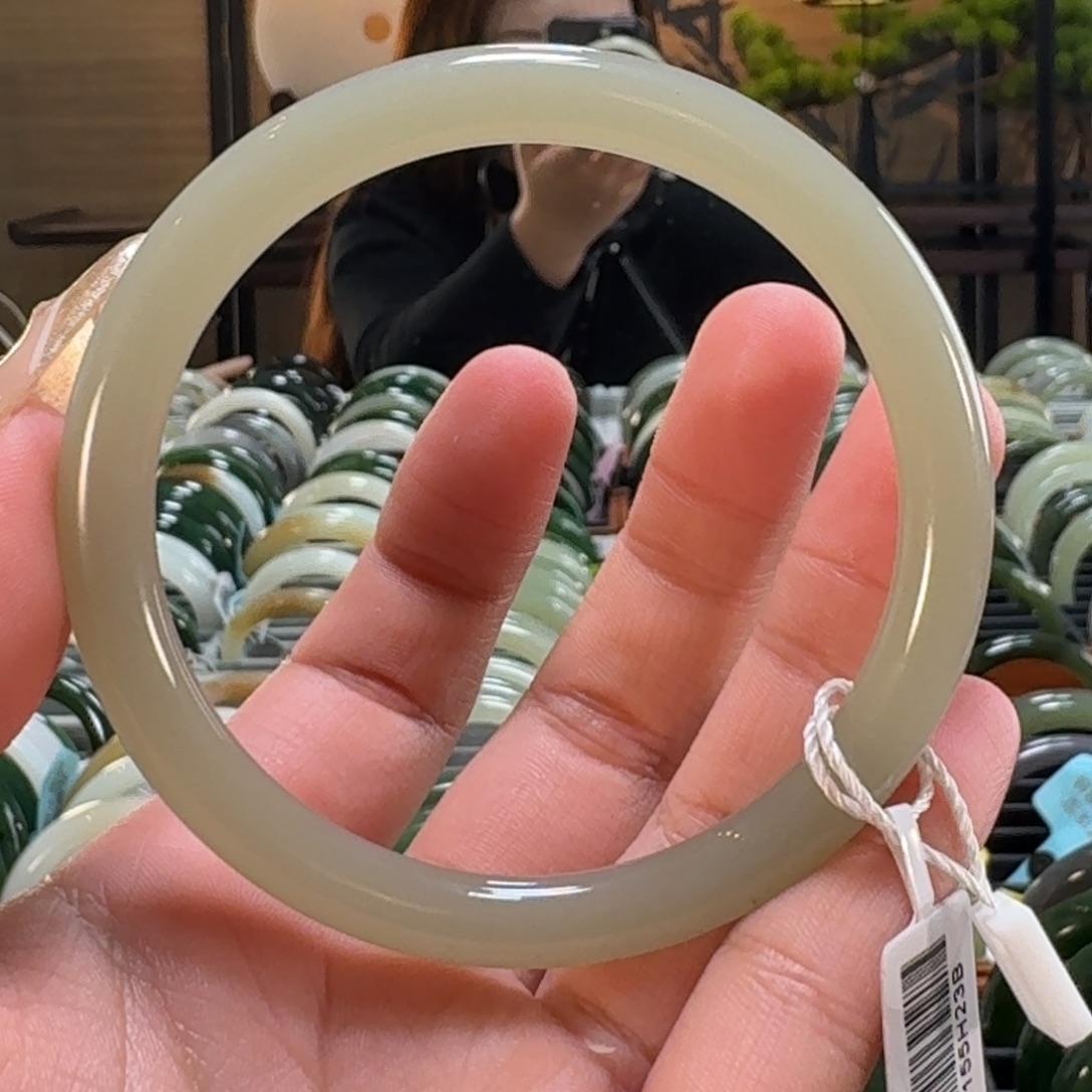 Y***u和田玉未镶嵌手镯C0155-58