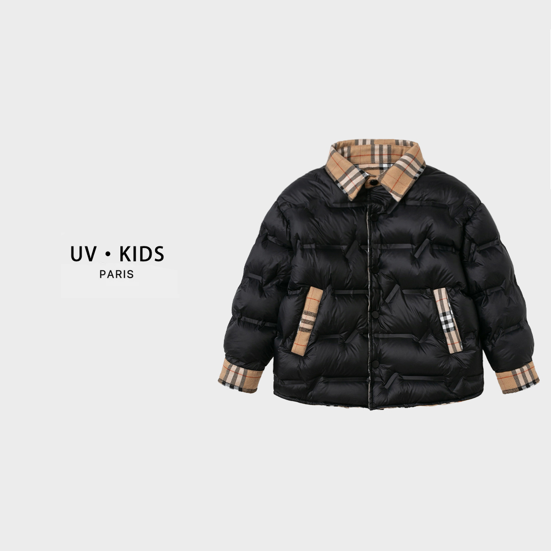 90白鸭绒两面可穿冬季新款儿童男女童轻奢羽绒服外套