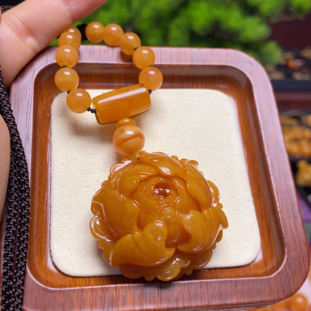 蜜蜡颈饰未镶嵌项链