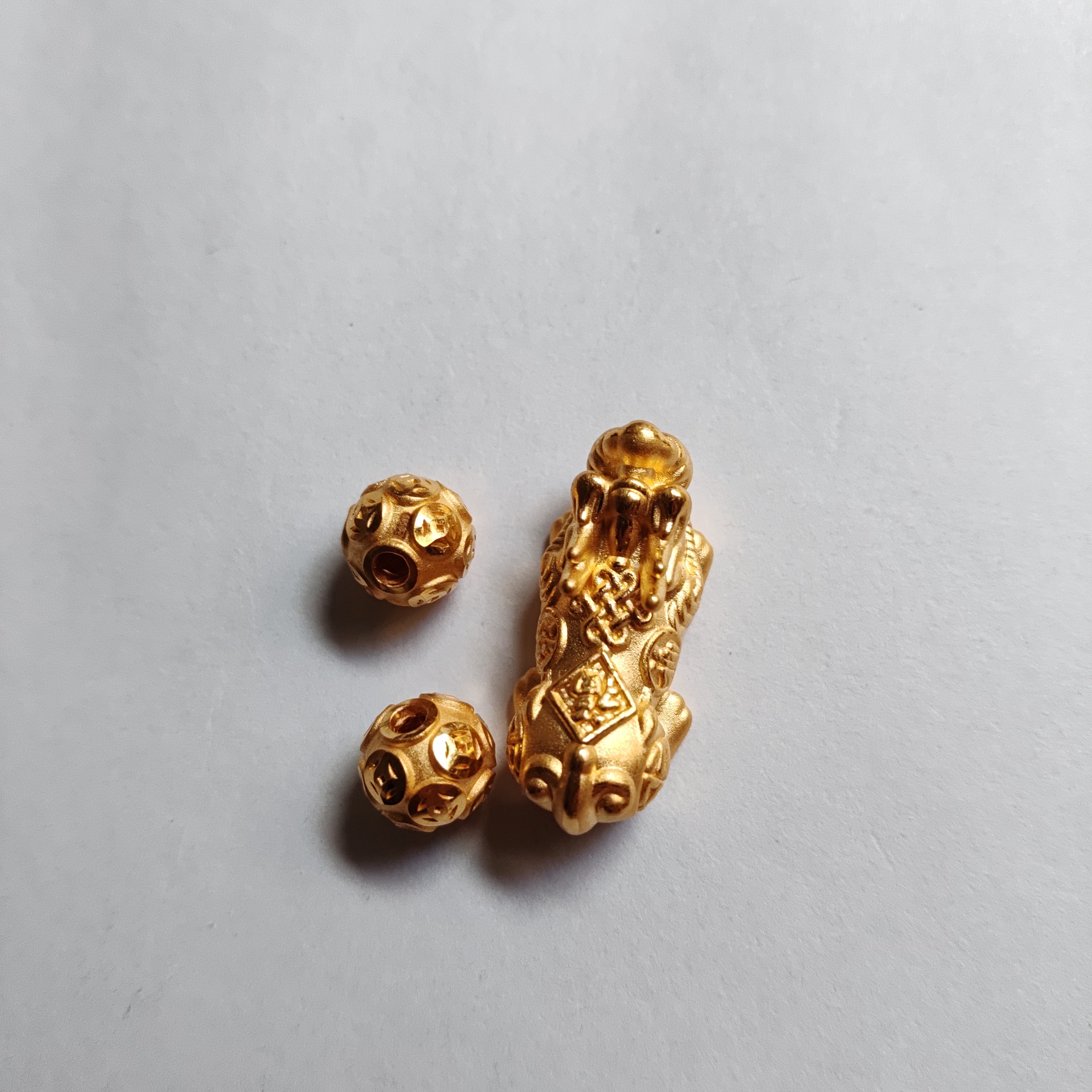 金元宝足金999貔貅珠子首饰