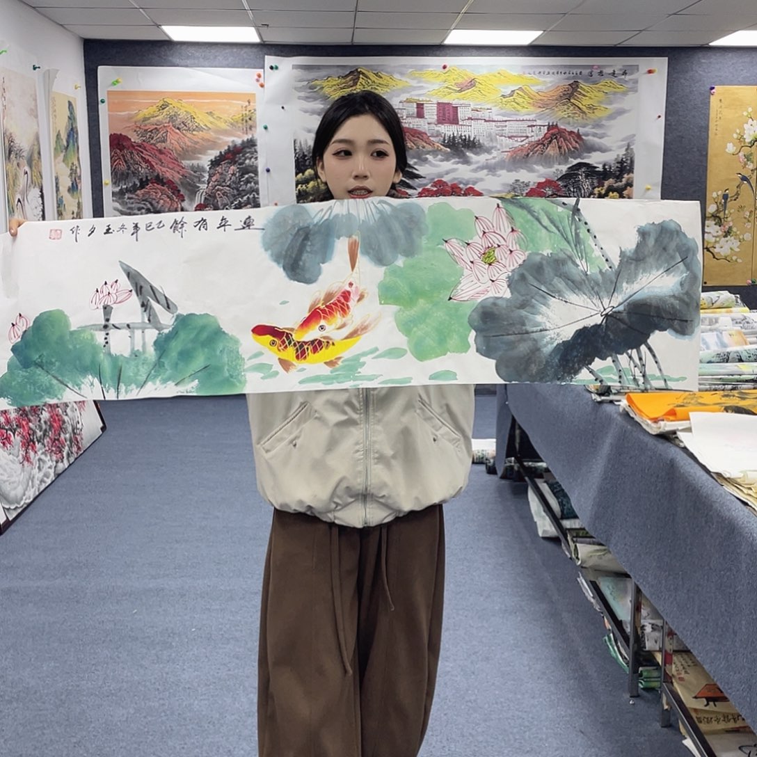 国画国画作品小姐姐放漏…