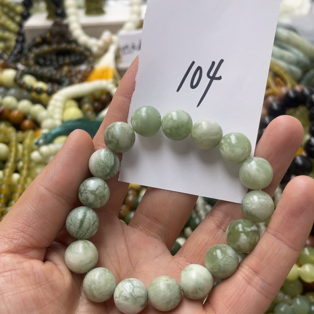 蛇纹石玉手链未镶嵌