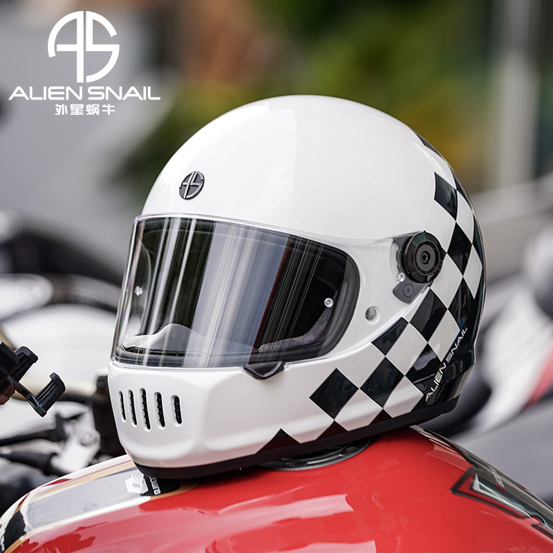 外星蜗牛复古巡航摩托车全盔男女通用四季安全骑行J机车头盔3C